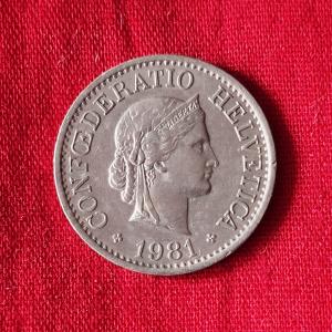 Switzerland 10 Rappen 1981 - Copper-Nickel Coin - Dia 19.15 mm