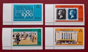 Anguilla 1980 London International Stamp Exhibition, 4v, MNH