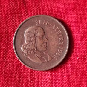 South Africa 1 Cent (Afrikaans Legend) 1966 - Bronze Coin - Dia 19.05 mm