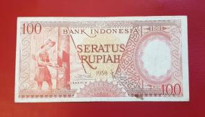 Indonesia 100 Rupiah 1958 VF Condition