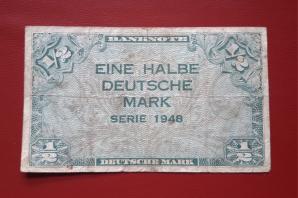 Germany (West) 1/2 Mark 1948, P1a, Fine Condition
