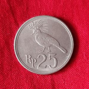 Indonesia 25 Rupiah 1971 - Copper-Nickel Coin - Dia 20 mm