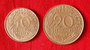 France 2 Coins Lot