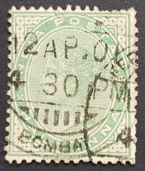 India (British) Q V-1/2 Anna, Used