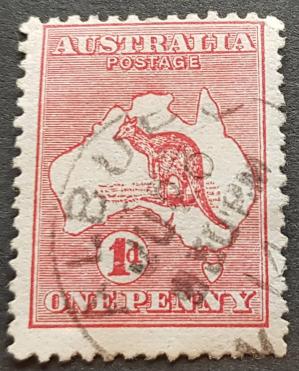 Australia 1914 Kangaroo Series 1penny, Used