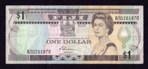 Fiji 1 Dollar 1987 - XF Condition