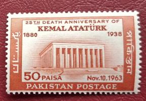 Pakistan 1963 on 25th Death Anniv of Kamal Attaturk 50 Paisa, MNH