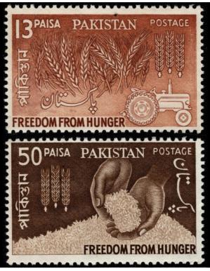 Pakistan 1963 Freedom From Hunger Complete Set MNH