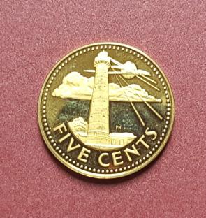 Proof Coin: Barbados 5 Cents 1978 Proof Coin