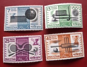 Pakistan 1962 on Sports, 4v, MNH