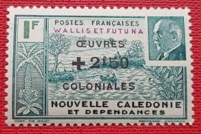 Wallis& Futuna 1944 1+2.5 Francs, MNH