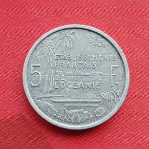 French Ocenia 5 Francs1952 Aluminium
