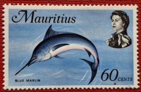 Mauritius on Blue Marlin 60 Cents, Used