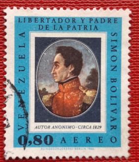 Venezuela 1966 on Siomon Bolivera 0.8 A, Used