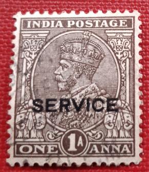 India (British) George-V 1 Anna Service Used