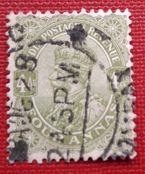 India (British) George-V 4 Annas Used