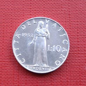 Vatican 10 Lira 1952