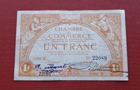 French Ocenia 1 Franc 1919, P3, VF Condition