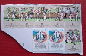 on Paper Stamp Lot Australia: 3, Cricket Theme