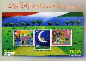 India - 2008 Children's Day, MNH Souvenir Sheet