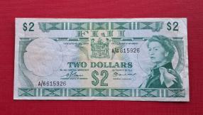 Fiji 2 Dollars 1974 XF Condition