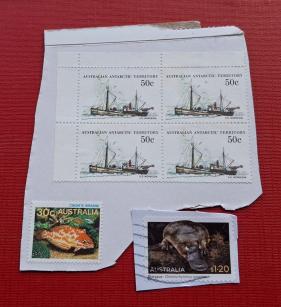 on Paper Stamps Australia Ship and Marine Theme