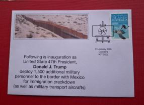 Special Cover 2025 on Trump's Us- Maxico Border Wall