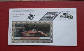 Slik Fdc: Australia1985 Ob The Formula 1 Racing