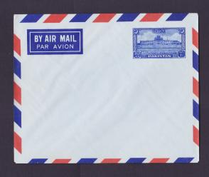 Pakistan Postal Stationery Airmail Envelope 10 Annas Karachi Airport Unused (Mint)