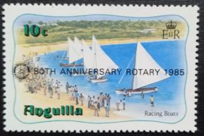 Anguilla - 1985 Number 463, 467, 473 Overprinted 80th Anniversary Rotary, 1v MNH
