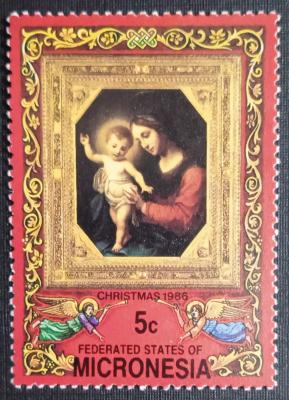 Micronesia - 1986 Christmas - Madonna and Child Paintings, 1v MNH