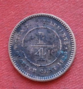 Straits Settlements 1/4 Cent - Q V 1898