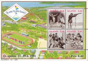 Aland - 1991 Aaland Island Games '91, MNH Souvenir Sheet