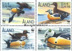 Aland - ২০০১ WWF - Ducks, ৪v MNH সম্পূর্ণ Set
