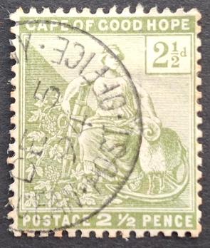 Cape of Good Hope 1892 Two and A Half Penny, Used