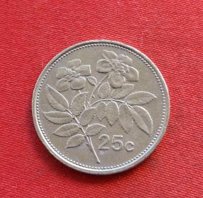 Malta 25 Cents 1991