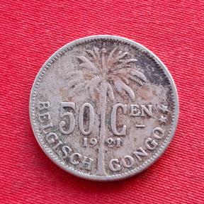Belgian Congo 50 Cents 1921