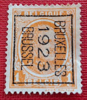 Belgium 1923 Town Precancel Overprint. 1 Centime, Used