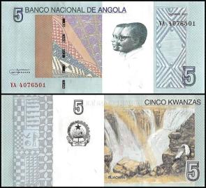 Angola 5 Kwanzas Banknote, 2012, UNC, S/N Maybe Different