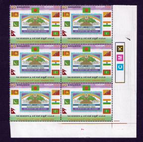 Bangladesh 2004 7th Bangladesh & 4th Saarch Jamboree Block of 6 Stamps with Color Guide MNH - Minor Shifting