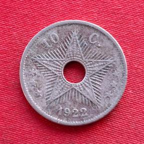Belgian Congo 10 Cents 1922