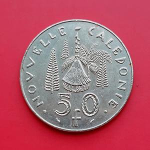 New Caledonia 50 Francs with Ieom 1983 - Nickel Coin - Dia 33 mm