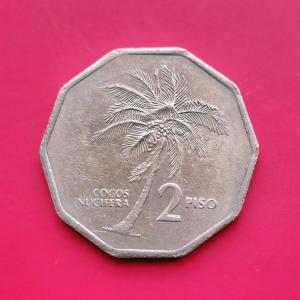 Philippine 2 Piso 1989 - Copper-Nickel Coin - Dia 31 mm