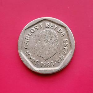 Spain 200 Pesetas - Juan Carlos I 1988 - Copper-Nickel Coin - Dia 22 mm