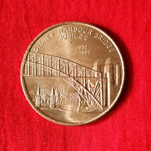 Australia Sydney Harbour Bridge 50 Years Jubilee 1982 - Brass Medal - Dia 31.7 mm