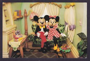 USA 1996 Disneyland Mickey Mouse Picture Post Card Used Address To Australia
