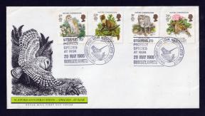 UK GB FDC Nature Conservation Species At Risk 1986 - Bird - Animal
