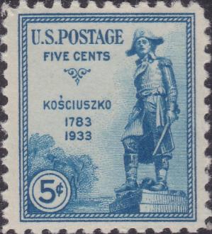 USA (1933) General Kosciuszko, 1v MNH Stamp