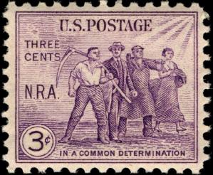 USA (1933) National Recovery Act, 1v MNH Stamp Complete Set