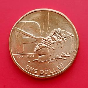 Australia 1 Dollar - 2021 The Great Aussie Coin Hunt 2 - Letter P - Pavlova, Aluminium-Bronze Coin, Dia 25 mm